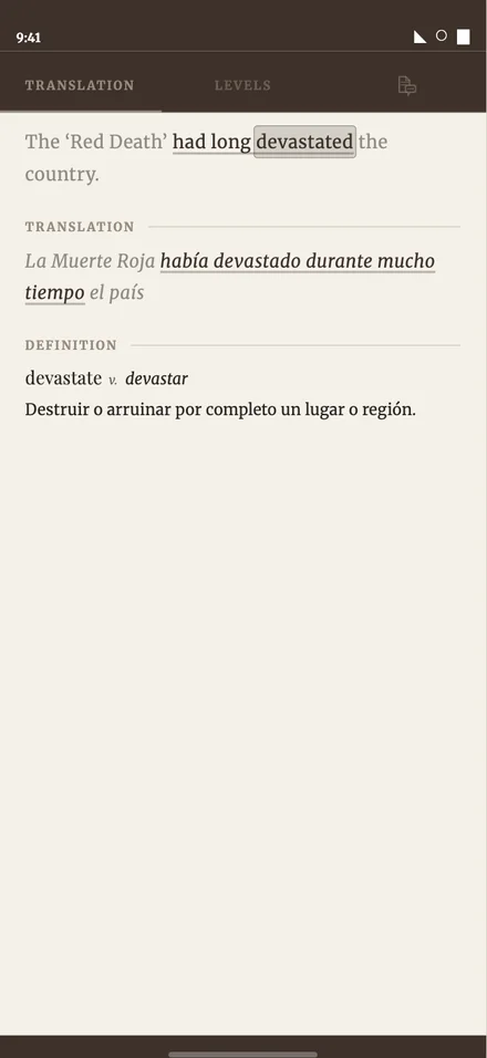 Contextual translations